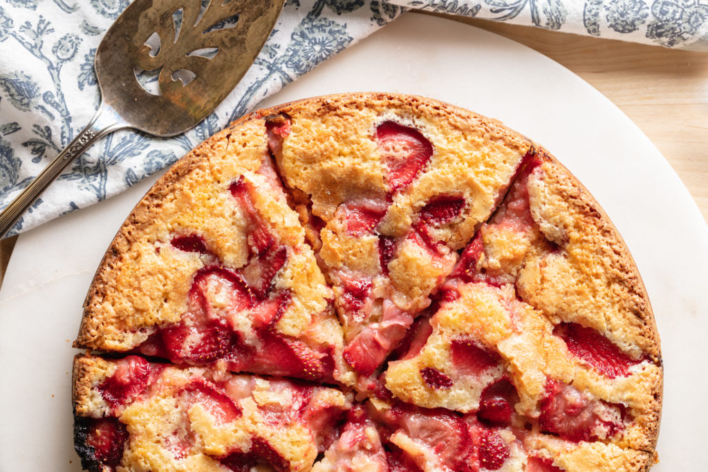 Strawberry Custard Cake - Dinner Bell Creamery